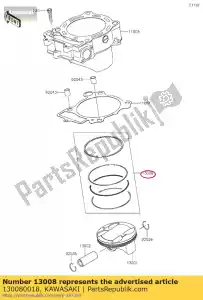 kawasaki 130080018 piston-set-ring kx450d6f - La partie au fond