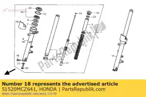 Honda 51520MCZ641 zaak, l. bodem - Onderkant