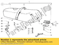 Here you can order the saddle from Piaggio Group, with part number CM0278020061: