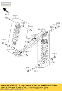 kawasaki 450140004EH amortisseur, fr, p.wh ksv700-a - La partie au fond