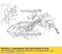 85193600XR7, Piaggio Group, carenado trasero derecho. rojo aprilia  mana na zd4rc000, zd4rca00, zd4rc001, zd4rcc00 zd4rcb00, zd4rcc01, zd4rce00 850 2007 2008 2009 2010 2011 2016, Nuevo