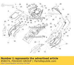 Aprilia 858074, Achterste handgreep, OEM: Aprilia 858074