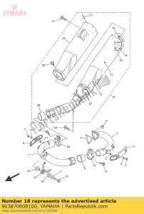 yamaha 903870808100 collar - Lado inferior