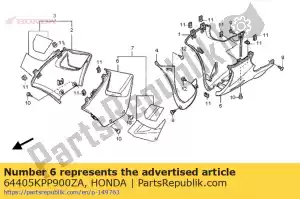 honda 64405KPP900ZA capucha, l. medio * nh1 * (nh1 negro) - Lado inferior