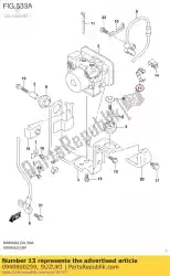 Here you can order the clamp from Suzuki, with part number 0940800259: