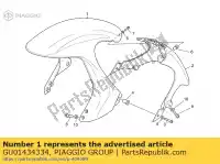 GU01434334, Piaggio Group, garde-boue avant. noir moto-guzzi v 1100 1999, Nouveau