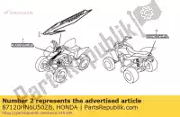 87120HN6U50ZB, Honda, segno, r fr * tipo2 * honda trx250ex 250 , Nuovo