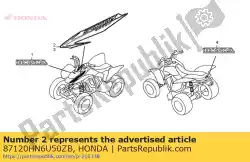 Tutaj możesz zamówić mark, r fr * type2 * od Honda , z numerem części 87120HN6U50ZB: