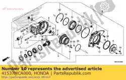 Ici, vous pouvez commander le cale h, couronne dentée (2. 24) auprès de Honda , avec le numéro de pièce 41537MCA000: