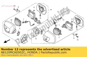 Honda 88120MCAE00ZC espelho assy., l. voltar * nh - Lado inferior