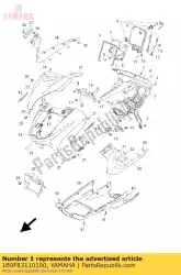 Ici, vous pouvez commander le protège-jambes 1 auprès de Yamaha , avec le numéro de pièce 1B9F83110100: