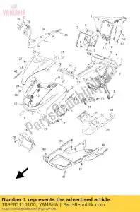 yamaha 1B9F83110100 protège-jambes 1 - La partie au fond