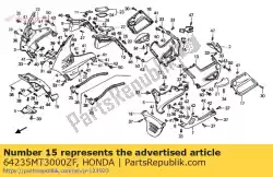 Here you can order the no description available at the moment from Honda, with part number 64235MT3000ZF: