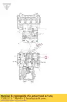 T3202313, Triumph, boulon, hhf, m8x1.25x85, slv triumph daytona 955i 132513 > speed triple speed triple 141872 > 210444 speed triple 210445 > 461331 speed triple 461332 > speed triple r sprint gt sprint rs 139277 > sprint st 139277 > 208166 sprint st 208167 > thunderbird thunderbir, Nouveau