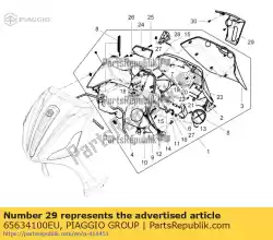 Here you can order the leg shield back plate cover from Piaggio Group, with part number 65634100EU: