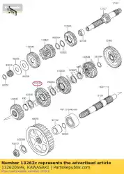 Tutaj możesz zamówić bieg, wyj? Cie 2, 34t od Kawasaki , z numerem części 132620699: