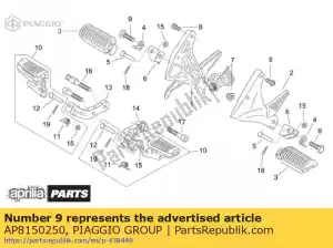 Piaggio Group AP8150250 schroef m10x40 - Onderkant