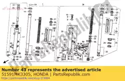 geen beschrijving beschikbaar op dit moment van Honda, met onderdeel nummer 51591MK3305, bestel je hier online: