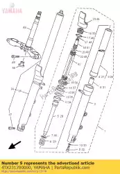 Here you can order the cylinder comp., front fork from Yamaha, with part number 4TX231700000: