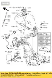 Tutaj możesz zamówić tank-comp-fuel, m. S. Czarny od Kawasaki , z numerem części 51087507915Z: