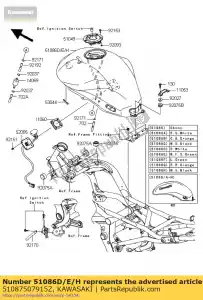 Kawasaki 51087507915Z tank-comp-fuel, m.s. czarny - Dół