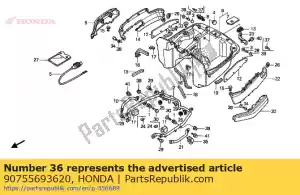 Honda 90755693620 arruela lisa 7mm - Lado inferior