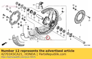 honda 42701KSCA21 jante, rr. roue (18x2.15) - La partie au fond