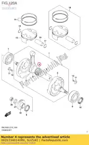 suzuki 09263340140B0 rodamiento, 34x42x2 - Lado inferior