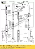 440130040, Kawasaki, tube-fourche intérieur, lh kawasaki kx  r f kx250f 250 , Nouveau