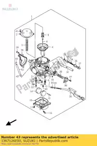 suzuki 1367126E00 grampo - Lado inferior