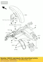 350150002, Kawasaki, flap-comp vn1600-b1h kawasaki vn 1500 1600 2002 2003 2004 2005 2006 2007, Nouveau