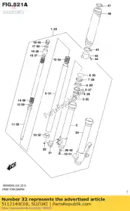 suzuki 5112140C00 metal,slide fr - Bottom side