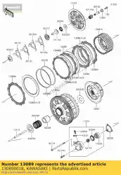 Here you can order the plate-clutch,t=2. 6 zx1400a6f from Kawasaki, with part number 130890018: