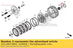 Here you can order the guide, clutch outer from Honda, with part number 22116KYJ900: