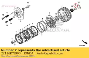 honda 22116KYJ900 guida, frizione esterna - Il fondo