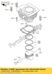 Here you can order the gasket,cylinder base klf300-b8 from Kawasaki, with part number 110601652: