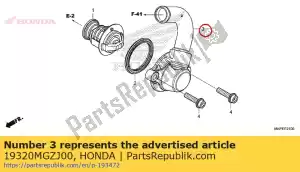 Honda 19320MGZJ00 comp. tampa, termostato - Lado inferior