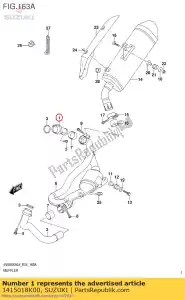 suzuki 1415018K00 tuyau, echappement arriere - La partie au fond