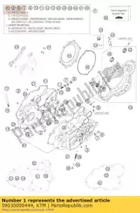 ktm 59030000444 caja del motor 2006 - Lado inferior