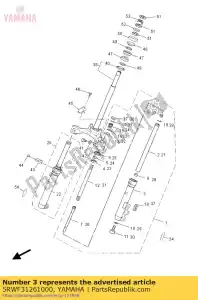 yamaha 5RWF31261000 rurka zewn?trzna (lewa) - Dół