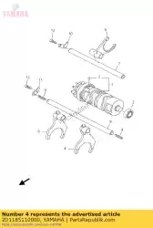 Aqui você pode pedir o garfo, turno 1 em Yamaha , com o número da peça 2D1185110000: