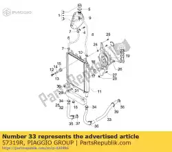 Aquí puede pedir accesorio de tubería de bomba-radiador de Piaggio Group , con el número de pieza 57319R: