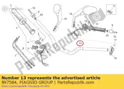 Aqui você pode pedir o guidão em Piaggio Group , com o número da peça 897584: