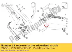 Piaggio Group 897584 guidão - Lado inferior