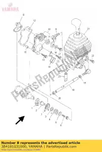 Yamaha 3B4181031000 shift eixo comp. - Lado inferior