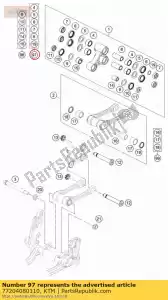 KTM 77204080110 triangle levier rep. kit arrière - La partie au fond