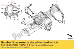 Qui puoi ordinare nessuna descrizione disponibile da Honda , con numero parte 15651K28910: