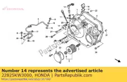 Aquí puede pedir receptor, cable de embrague de Honda , con el número de pieza 22825KW3000: