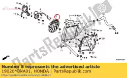 Aqui você pode pedir o ventilador comp., resfriamento em Honda , com o número da peça 19020MJNA01: