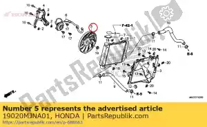 honda 19020MJNA01 ventilador comp., resfriamento - Lado inferior